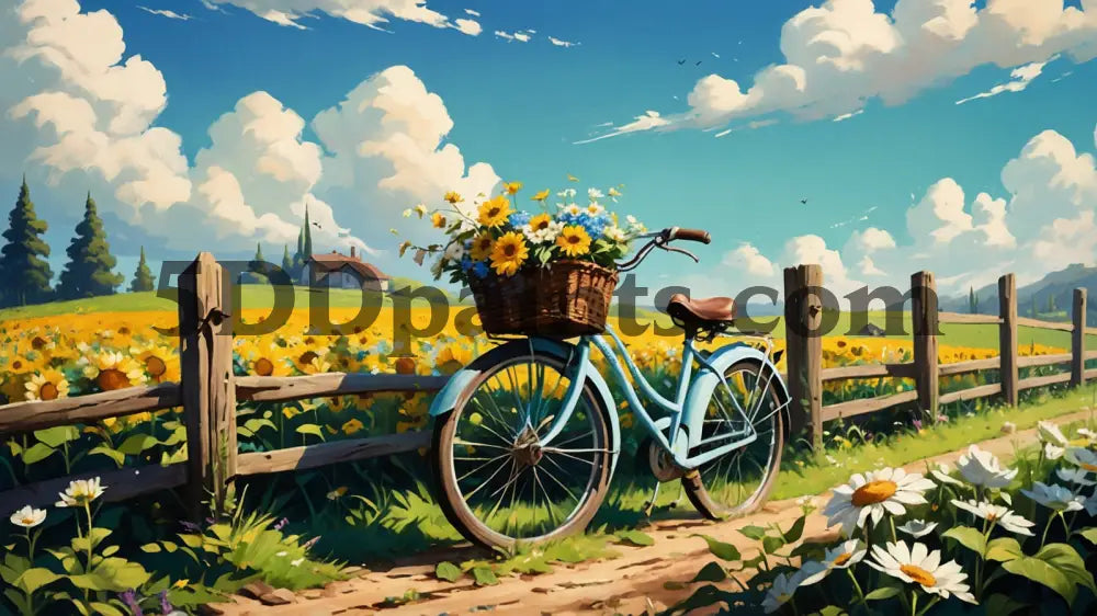 5D Diamond Painting Vintage Bicycle With Flowers Art & Craft Kits