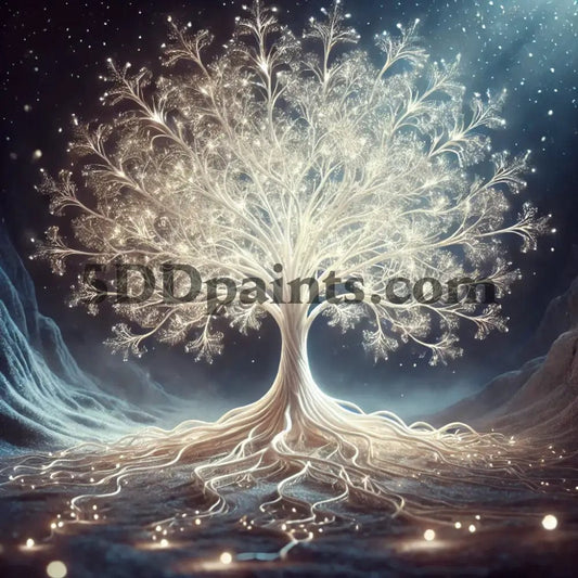 5D Diamond Painting White Tree Of Life Arts And Crafts Kit