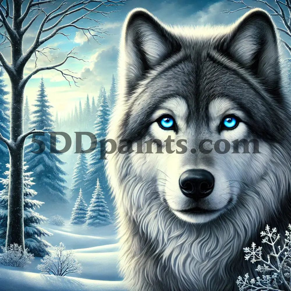 Amazello arts and crafts kit 5D Diamond Painting Wolf Face