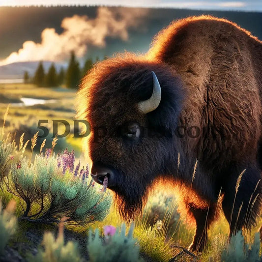 5D Diamond Painting Yellowstone Buffalo Arts And Crafts Kit