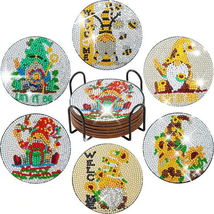 5DDpaints.com arts and crafts kit 6Pcs 3 / 10x10cm 8Pcs DIY Diamond Painting Coasters Assortment Part 2