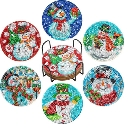 5DDpaints.com arts and crafts kit 6Pcs 2 / 10x10cm 8Pcs DIY Diamond Painting Coasters Assortment Part 2