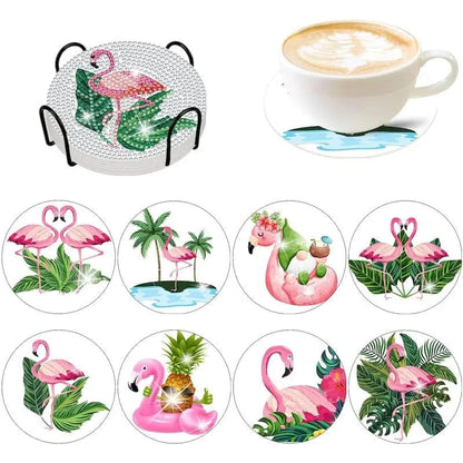 5DDpaints.com arts and crafts kit 8Pcs 16 / 10x10cm 8Pcs DIY Diamond Painting Coasters Assortment Part 2