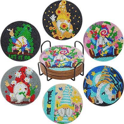 5DDpaints.com arts and crafts kit 6Pcs 6 / 10x10cm 8Pcs DIY Diamond Painting Coasters Assortment Part 2