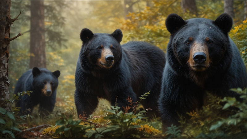 5D Diamond Painting Family of Black Bears