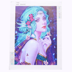 5D Diamond Painting Sparkling Blue Fairy