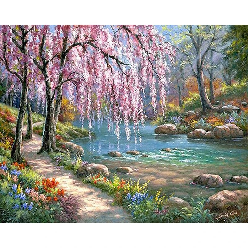 5DDpaints.com arts and crafts kit 99276 / 60x75cm no frame Scenic Paint by Numbers Collection – Choose from Serene Landscapes and Vibrant Floral Designs