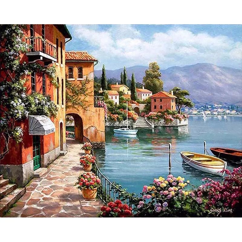 5DDpaints.com arts and crafts kit 99018 / 50x65cm no frame Scenic Paint by Numbers Collection – Choose from Serene Landscapes and Vibrant Floral Designs