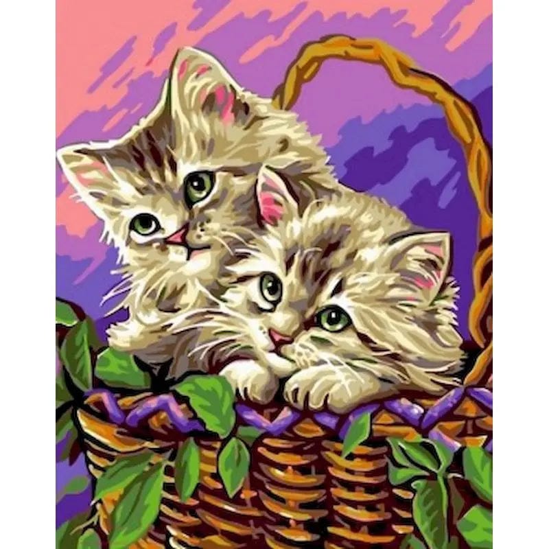 5DDpaints.com arts and crafts kit 996541 / 60x75cm diy frame Whimsical Cats Paint by Numbers Collection – DIY Feline Art Kits