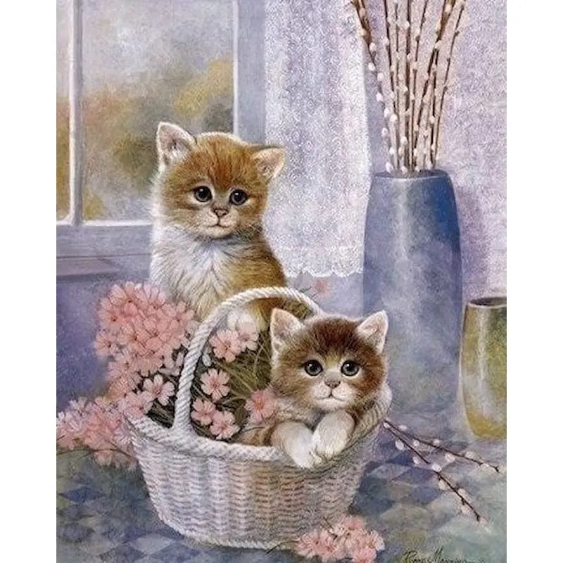 5DDpaints.com arts and crafts kit 996521 / 50x65cm no frame Whimsical Cats Paint by Numbers Collection – DIY Feline Art Kits