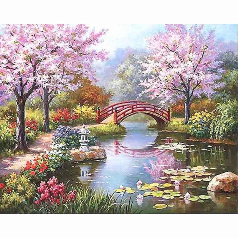 5DDpaints.com arts and crafts kit 99024 / 50x65cm no frame Scenic Paint by Numbers Collection – Choose from Serene Landscapes and Vibrant Floral Designs