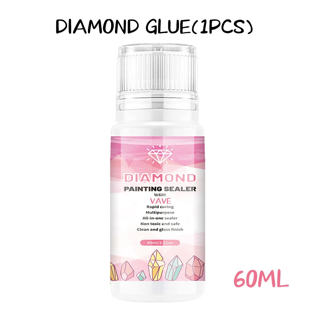 Amazello arts and crafts kit 60ml-Diamond glue 5d Diamond Painting Art Glue Permanent Hold