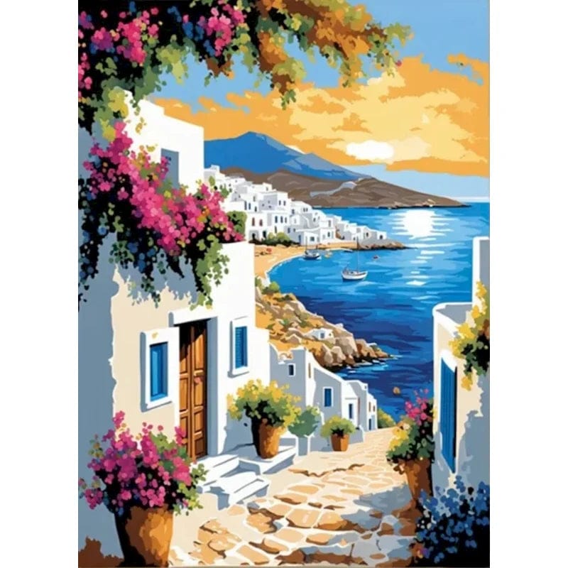 5DDpaints.com arts and crafts kit 9965500 / 40x50cm no frame Charming Vistas Paint by Numbers Collection – DIY Scenic Art Kits