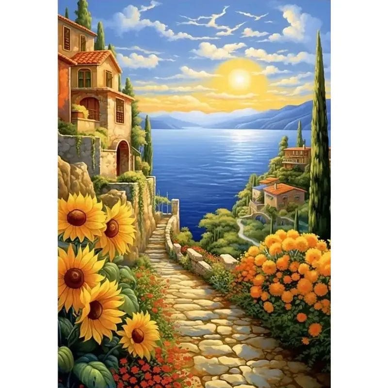 5DDpaints.com arts and crafts kit 9961106 / 40x50cm no frame Enchanted Landscapes Paint by Numbers Collection – DIY Scenic Canvas Art Kits