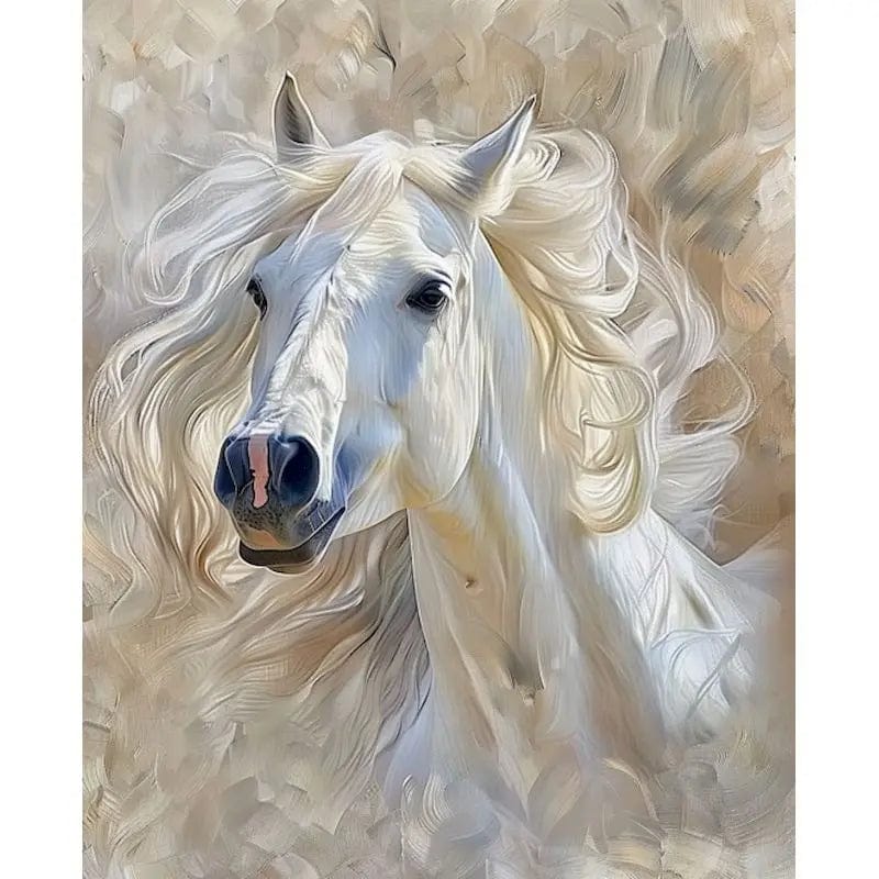 5DDpaints.com arts and crafts kit 9960885 / 30x40cm no frame Colorful Horse Paint by Numbers Kit – Complete DIY Oil Painting Set on Canvas