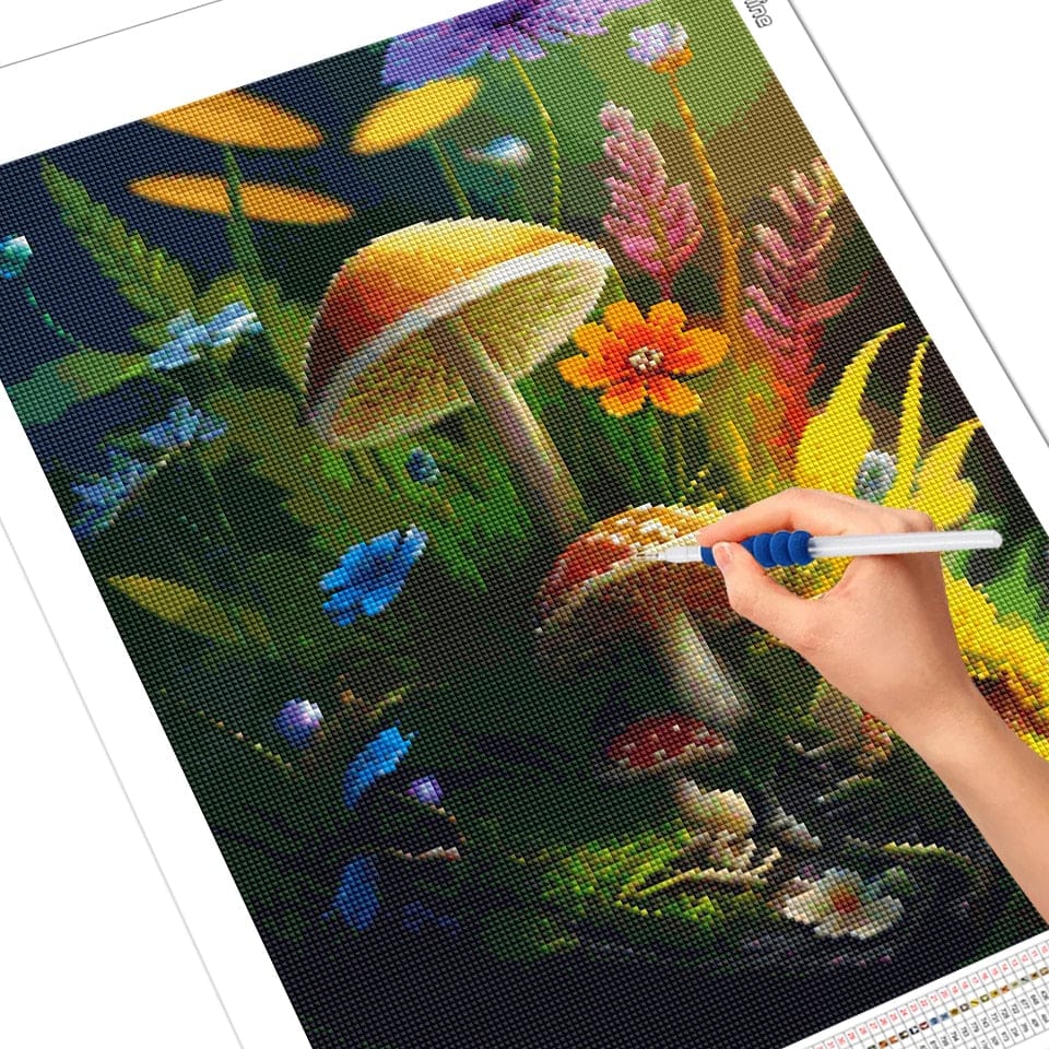 Amazello arts and crafts kit 5D Diamond Painting Magical Mushrooms