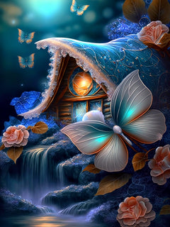 5D Diamond Painting Butterfly House