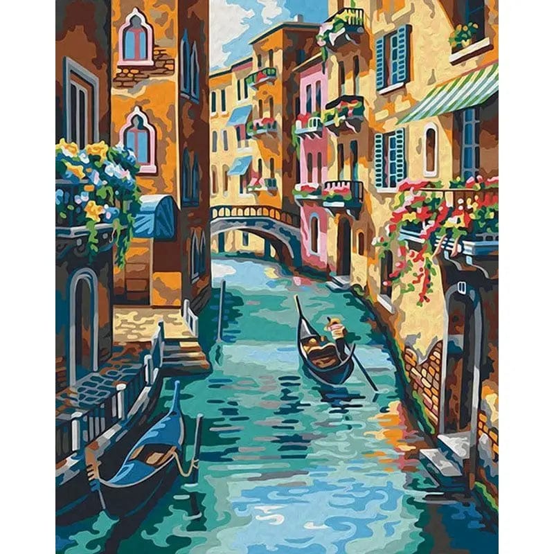 5DDpaints.com arts and crafts kit 991472 / 50x65cm diy frame World of Wonders Paint by Numbers Collection - Scenic Escapes for Every Artist