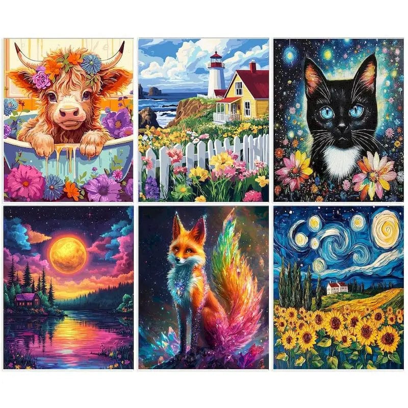 5DDpaints.com arts and crafts kit Dreamscapes Paint by Numbers Mini Collection - Artistic Escapes for Your Canvas