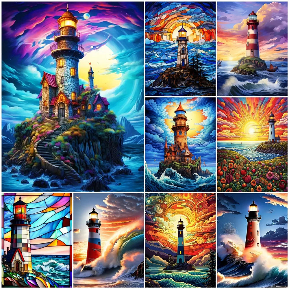 5D  Diamond Painting Beautiful Lighthouse