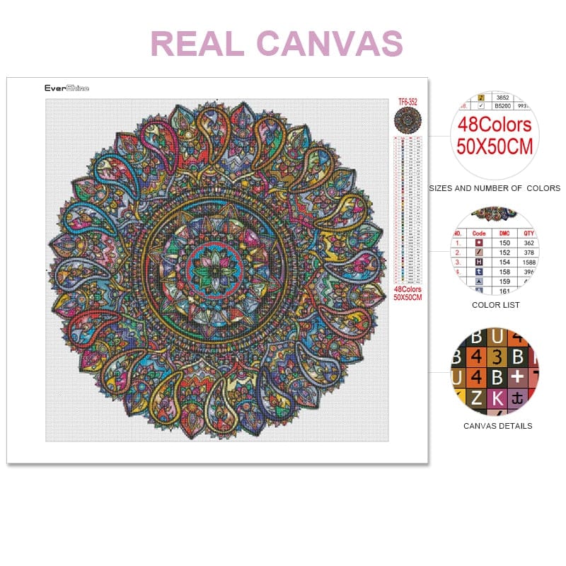 Amazello arts and crafts kit 5D Diamond Painting Mandala