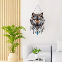 5D Diamond Painting - Partial Drill Dreamcatcher Wolf
