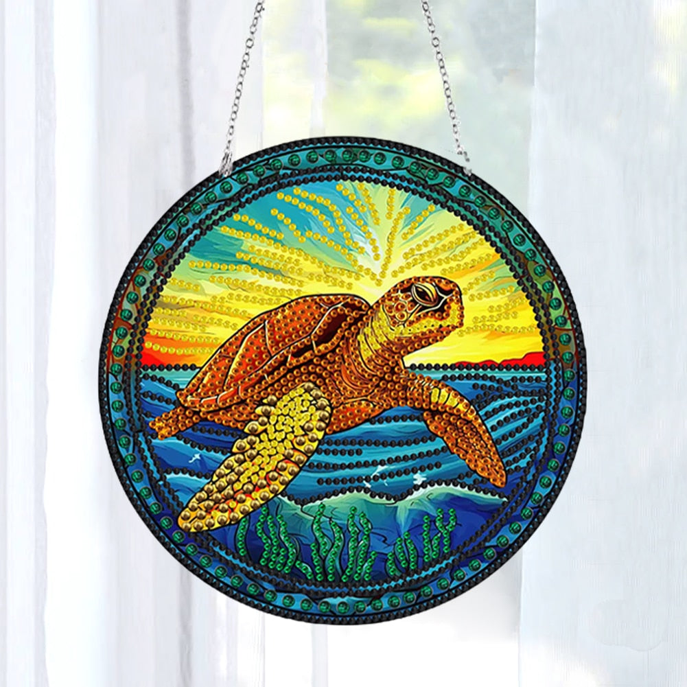 Turtle Diamond Painting Kits Sun  Catcher