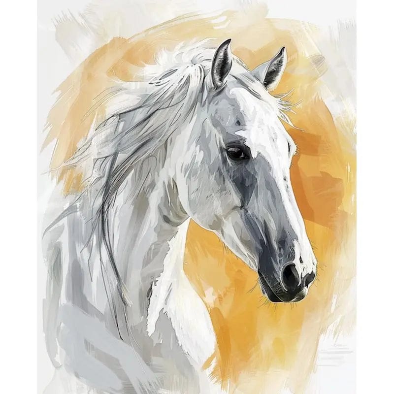 5DDpaints.com arts and crafts kit 9960883 / 30x40cm no frame Colorful Horse Paint by Numbers Kit – Complete DIY Oil Painting Set on Canvas