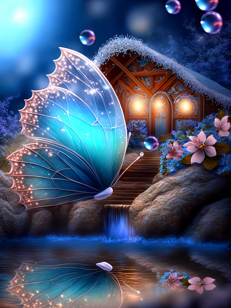 5D Diamond Painting Butterfly House
