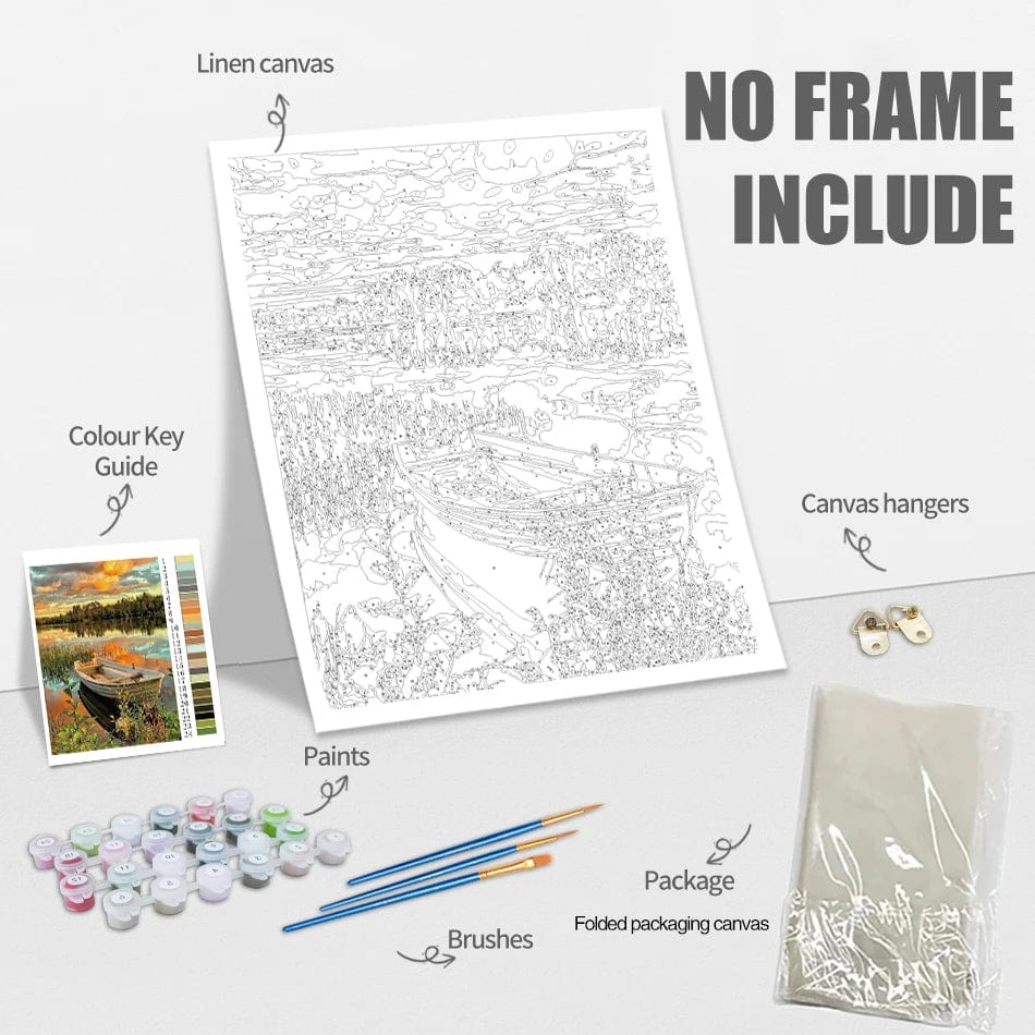 5DDpaints.com arts and crafts kit Enchanted Landscapes Paint by Numbers Collection – DIY Scenic Canvas Art Kits