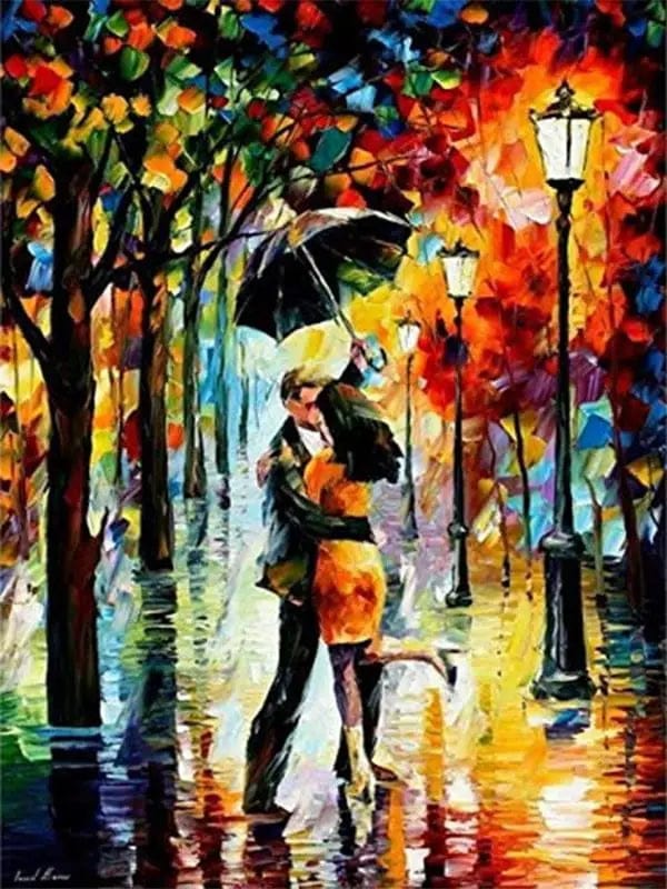 5DDpaints.com arts and crafts kit 9923166 / 50x65cm no frame Romantic Moments Paint by Numbers Collection – DIY Canvas Art Kit