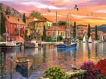 5DDpaints.com arts and crafts kit 6242 / 50x65cm no frame Scenic Paint by Numbers Collection – Choose from Serene Landscapes and Vibrant Floral Designs