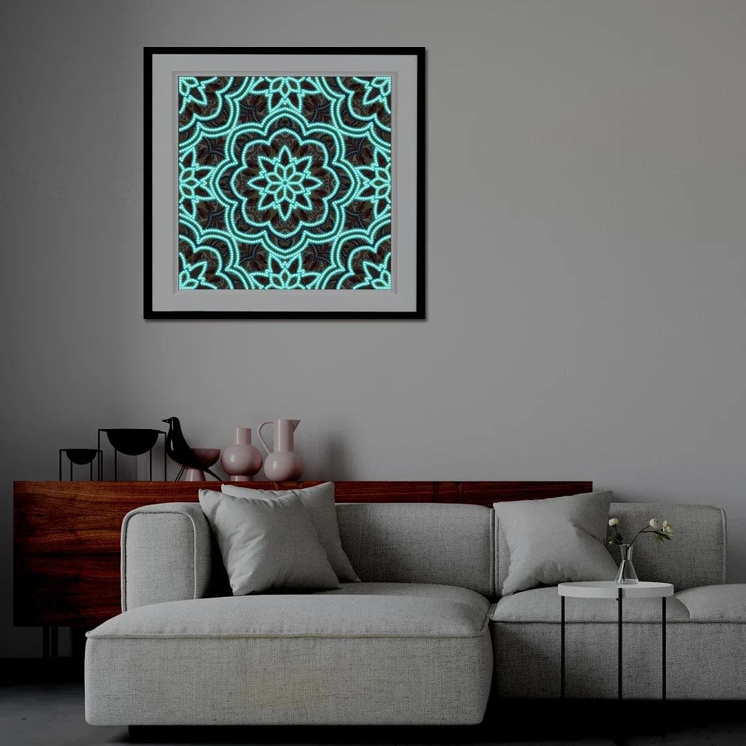 5DDpaints.com arts and crafts kit Luminous Mandala Diamond Painting - Glow in the Dark - Partial Drill