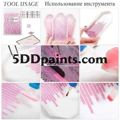 5DDPaints.com Art & Craft Kits AB Drills - Cherry Blossom Lane 5D Diamond Painting Kit (80x120cm)