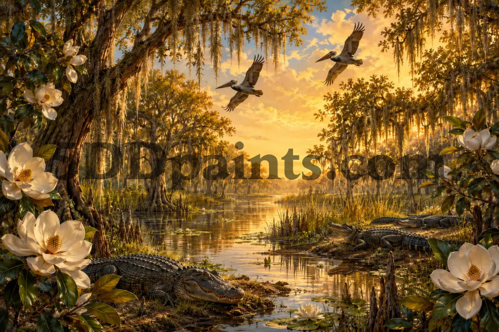 5DDPaints.com Art & Craft Kits AB Drills - Magnolia Bayou 5D Diamond Painting Kit (80x120cm)
