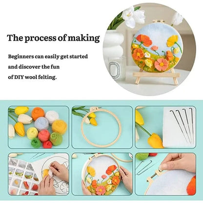 5DDpaints.com arts and crafts kit Adorable Animals & Fantasy Creatures Wool Needle Felting Kits – Whimsical Collection