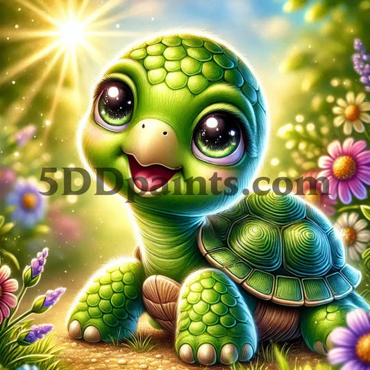 5DDPaints.com arts and crafts kit Adorable Baby Turtle 5D Diamond Painting Kit