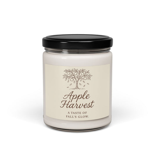 Printify Home Decor Apple Harvest / 9oz Apple Harvest Scented Soy Candle - 9oz | A Taste of Fall's Glow