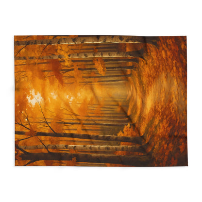 Printify Home Decor Autumn Forest Arctic Fleece Blanket - Cozy Fall Decor
