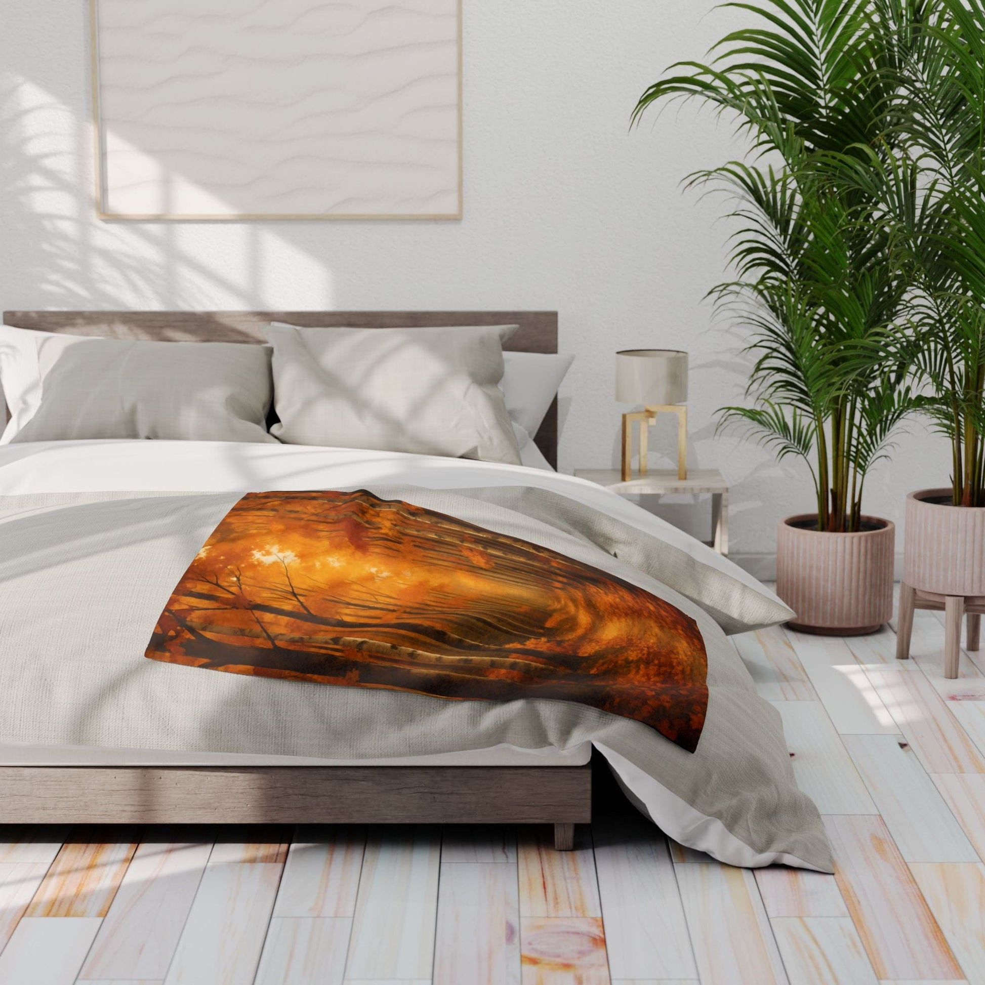 Printify Home Decor Autumn Forest Arctic Fleece Blanket - Cozy Fall Decor