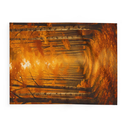 Printify Home Decor Autumn Forest Arctic Fleece Blanket - Cozy Fall Decor