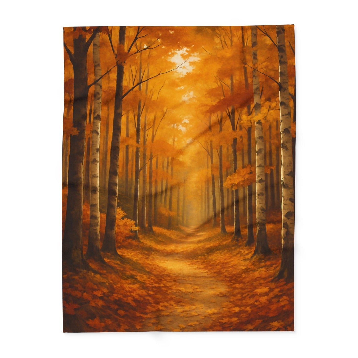 Printify Home Decor 60" × 80" Autumn Forest Arctic Fleece Blanket - Cozy Fall Decor