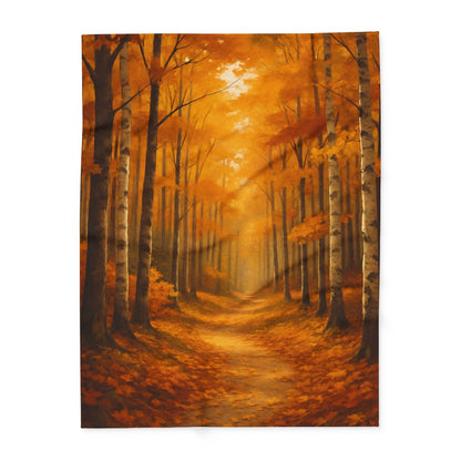 Printify Home Decor 60" × 80" Autumn Forest Arctic Fleece Blanket - Cozy Fall Decor