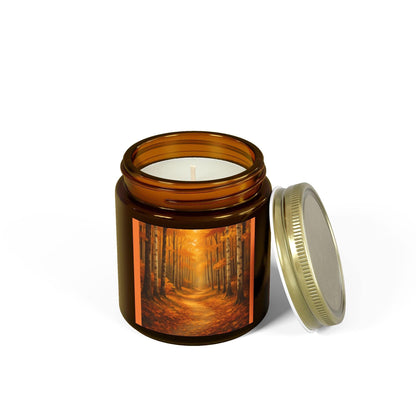 Printify Home Decor Autumn Forest Scented Candles, Cozy Home Decor, Relaxing Gift, Aromatherapy, Fall Candle