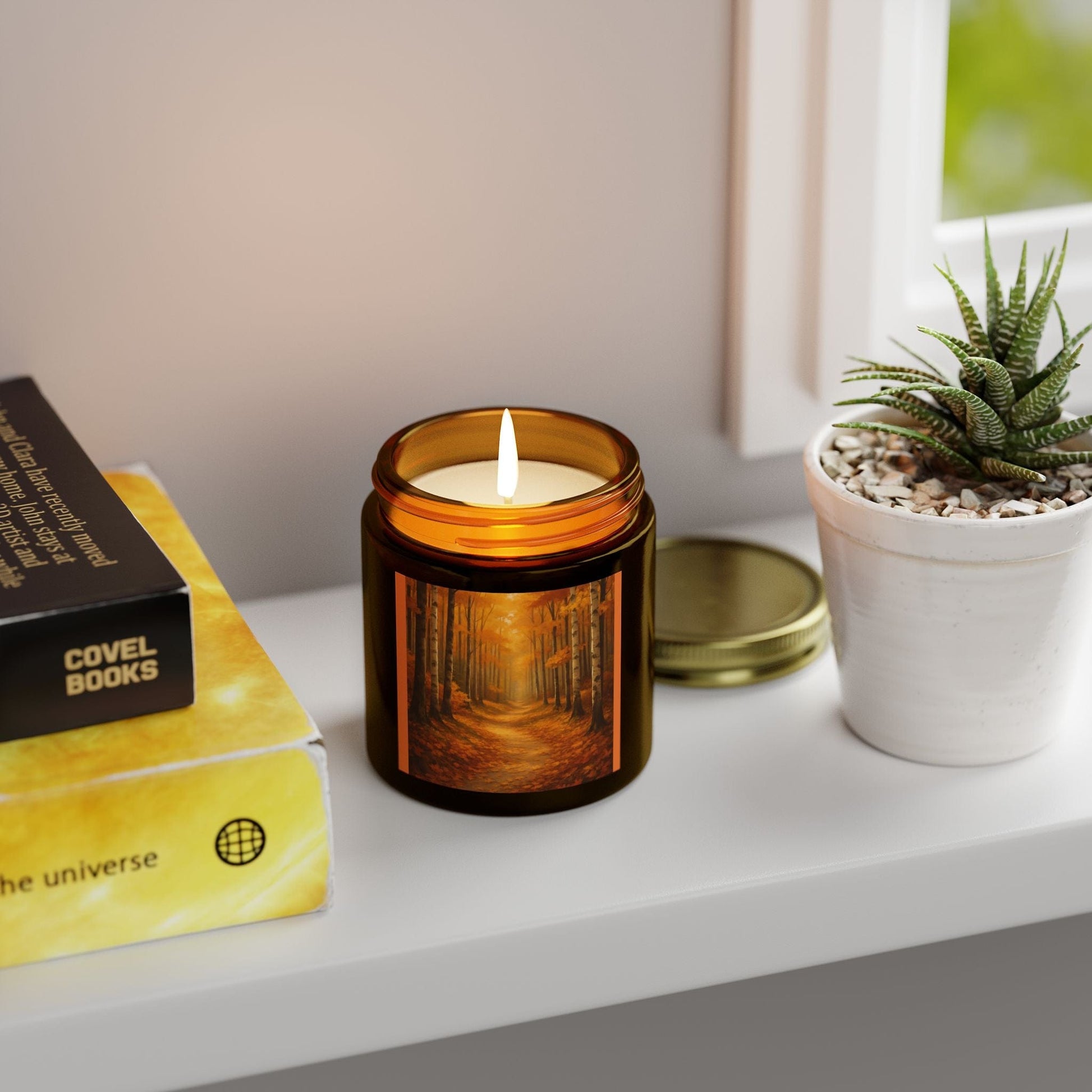 Printify Home Decor Autumn Forest Scented Candles, Cozy Home Decor, Relaxing Gift, Aromatherapy, Fall Candle