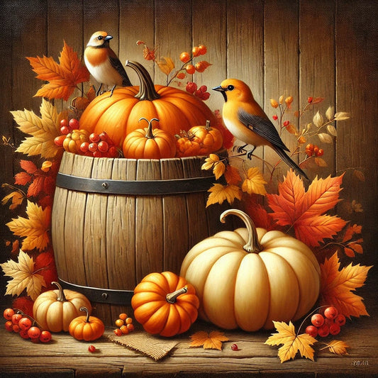 5DDPaints.com arts and crafts kit Autumn Harvest - 5D Diamond Painting Kit