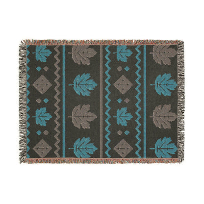Printify Home Decor Autumn Leaves Woven Throw Blanket – Cozy Fall Home Décor