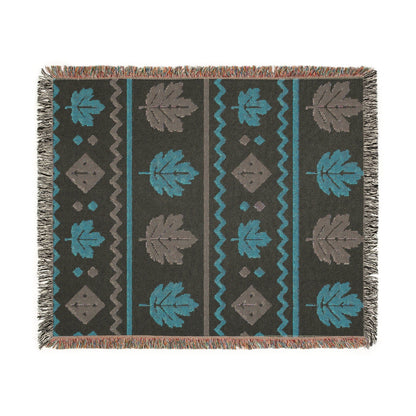 Printify Home Decor Autumn Leaves Woven Throw Blanket – Cozy Fall Home Décor