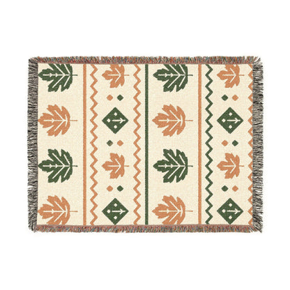 Printify Home Decor Artwork / 80" × 60" Autumn Leaves Woven Throw Blanket – Cozy Fall Home Décor