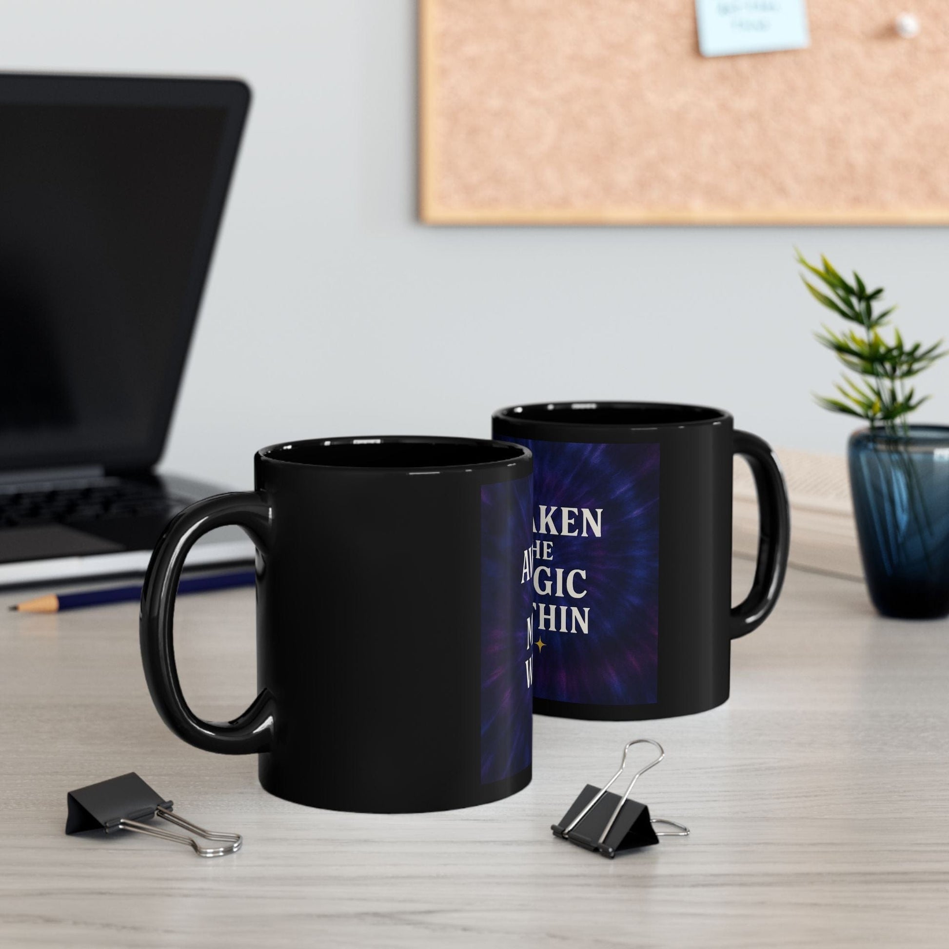 Printify Mug 11oz Black Mug – Awaken the Magic Within ✨ | Inspirational Coffee & Tea Cup